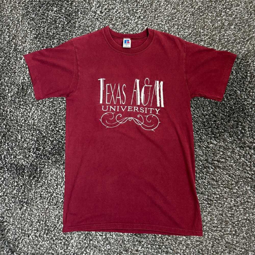 Russell Athletic Vintage Texas T-shirt A&M aggie … - image 1