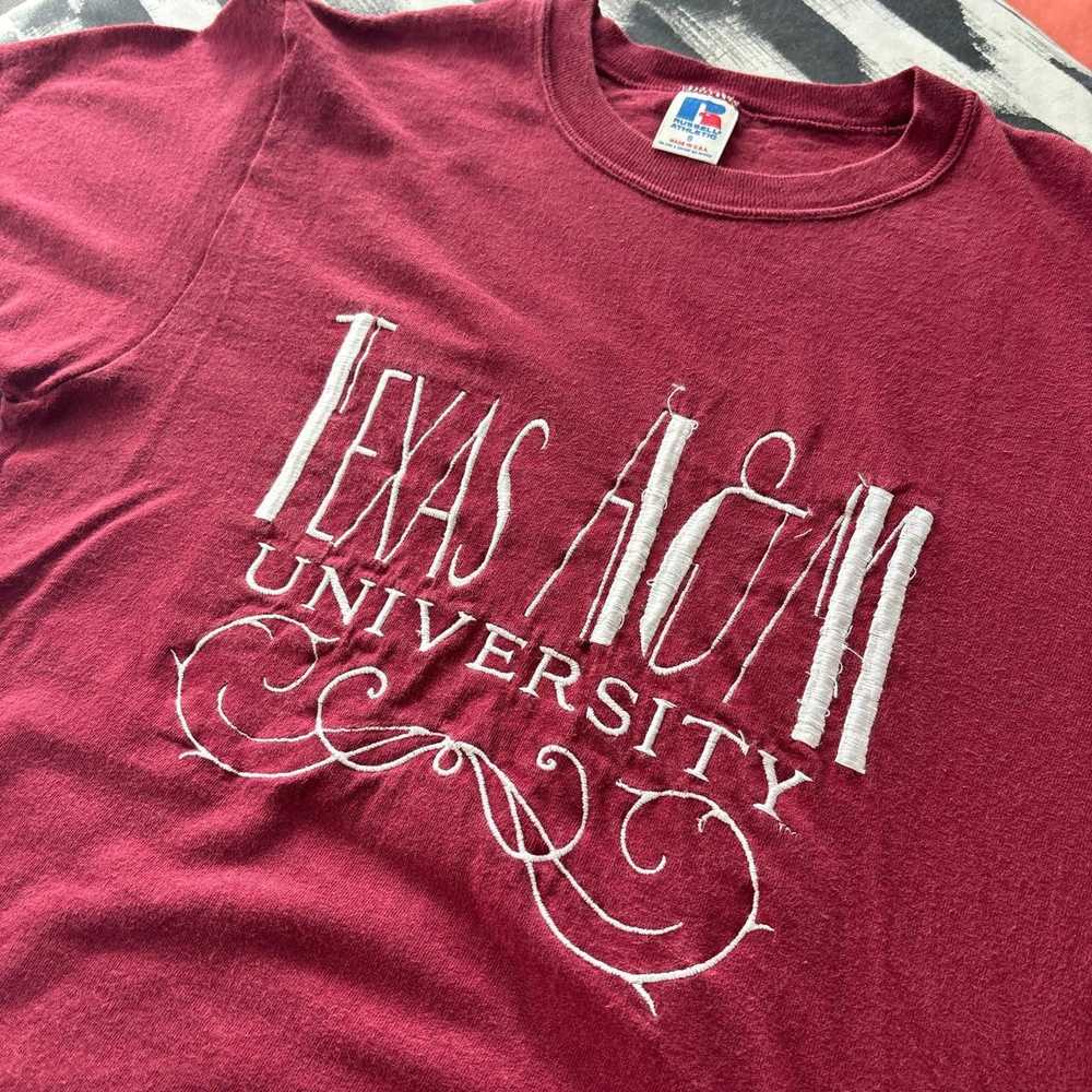 Russell Athletic Vintage Texas T-shirt A&M aggie … - image 6