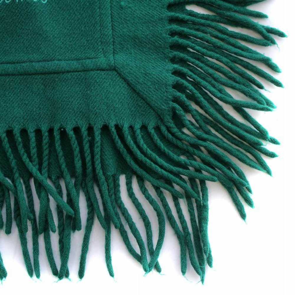 Hermes Green Wool Cashmere Blanket Scarf 124cm Fr… - image 2