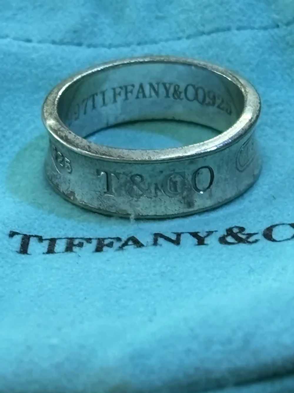 Tiffany & Co Sterling Silver 1837 Ring - image 2