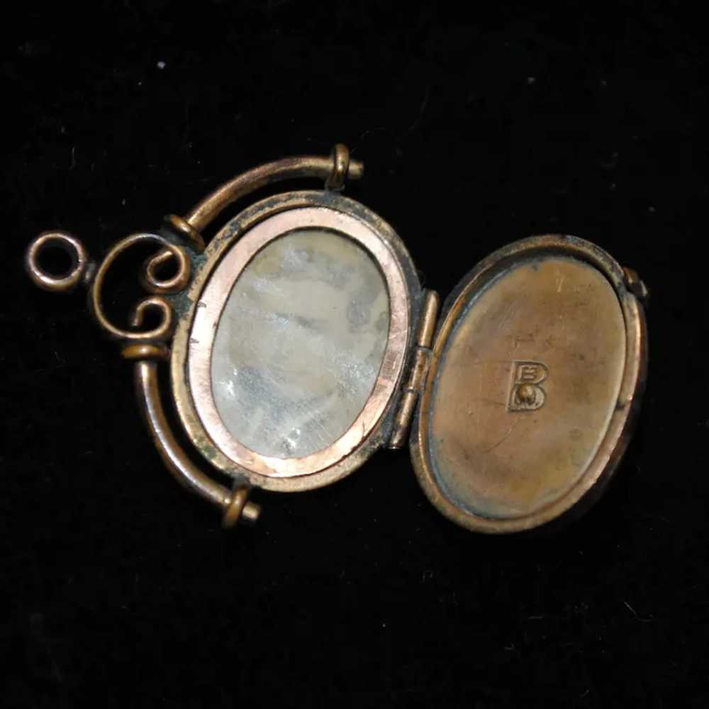 Gold-filled Bliss Brothers Co. Locket Pendant / F… - image 7