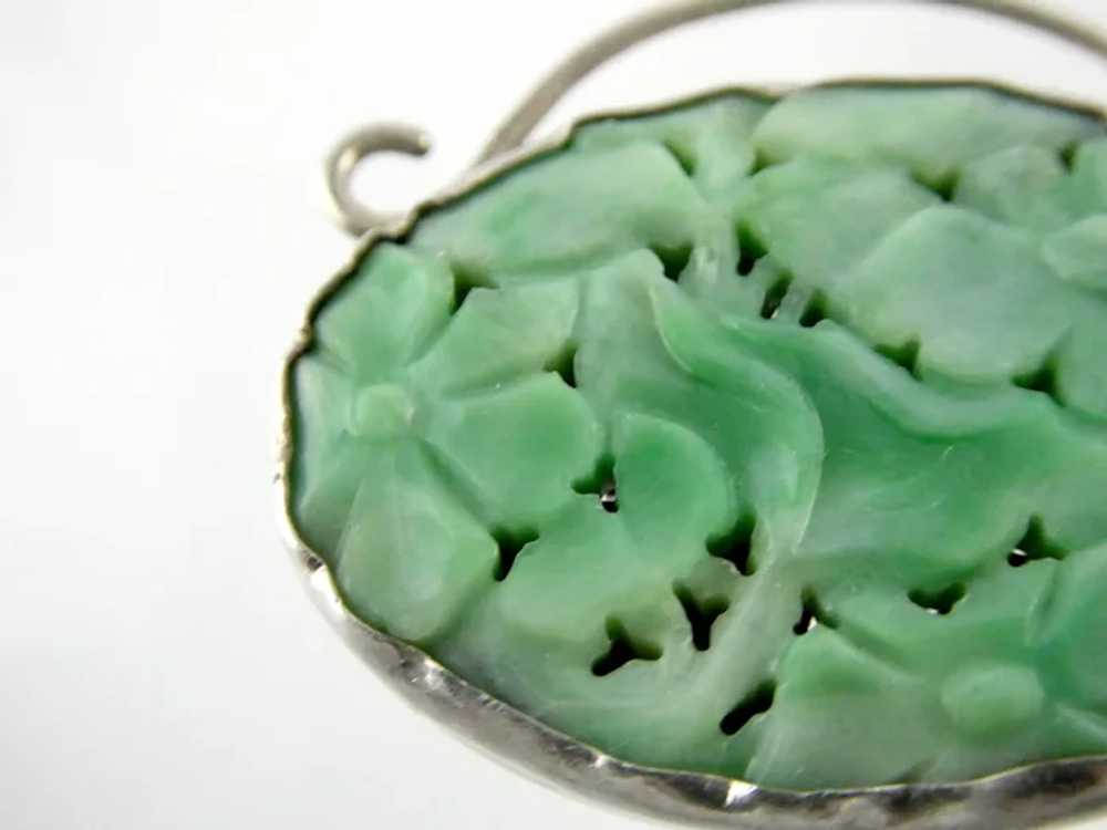 Vintage RJ Artisan Sterling Silver Carved Flower … - image 4