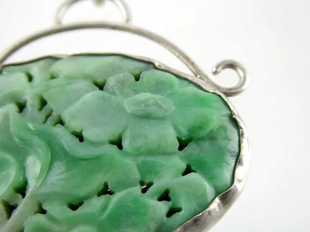 Vintage RJ Artisan Sterling Silver Carved Flower … - image 7