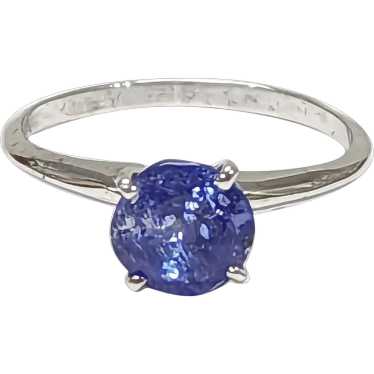 14K White Gold Natural Tanzanite Ring