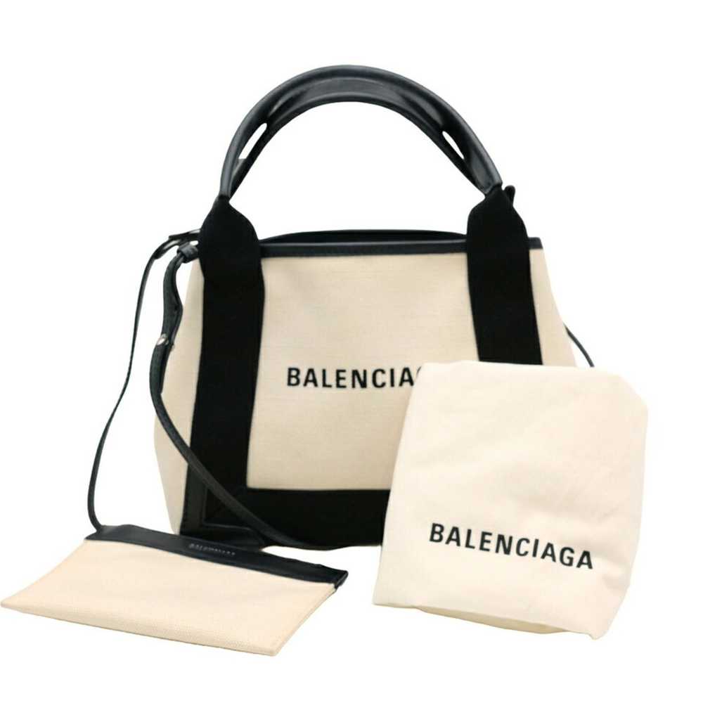 Balenciaga BALENCIAGA Navy Cabas XS Tote Bag Leat… - image 1