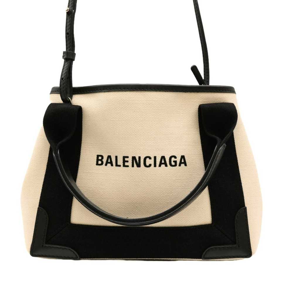 Balenciaga BALENCIAGA Navy Cabas XS Tote Bag Leat… - image 2