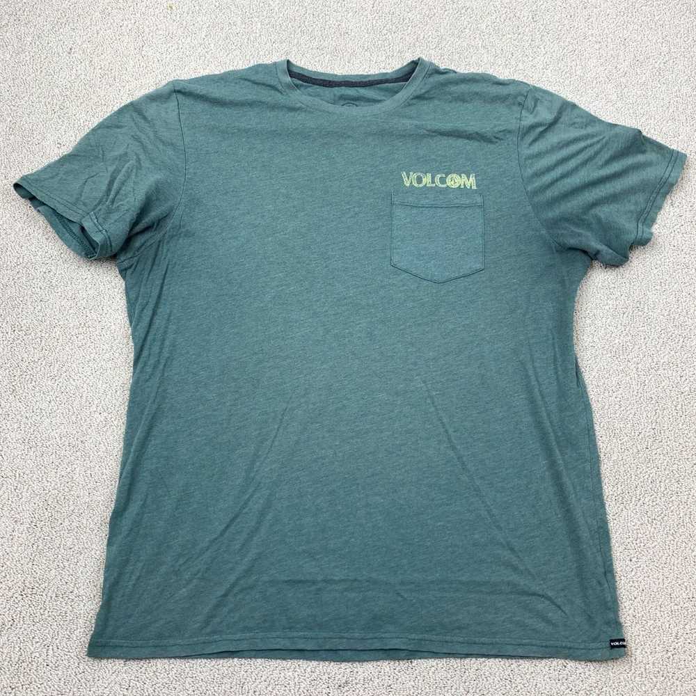 Volcom Green Crew Neck Short Sleeve Men's Large M… - image 2