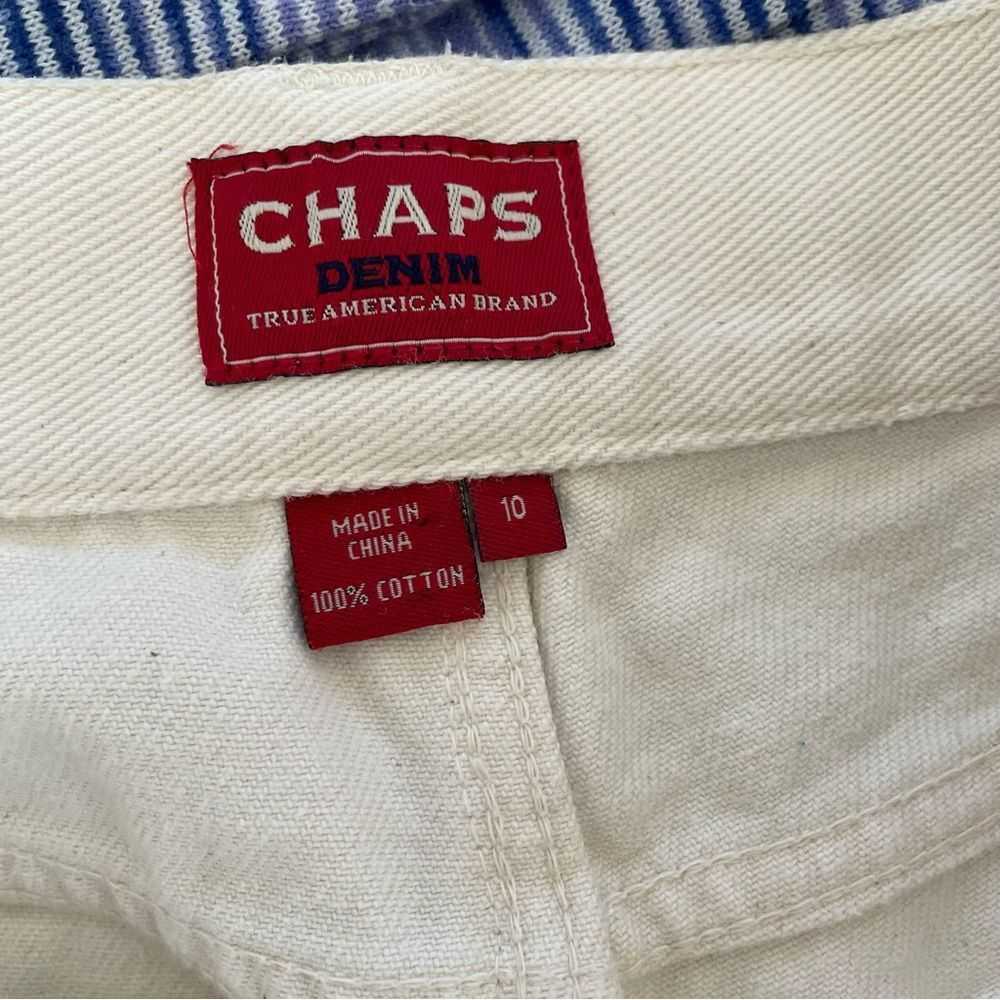 Chaps Chaps Ivory Cream Straight Leg Ankle Jeans … - image 8