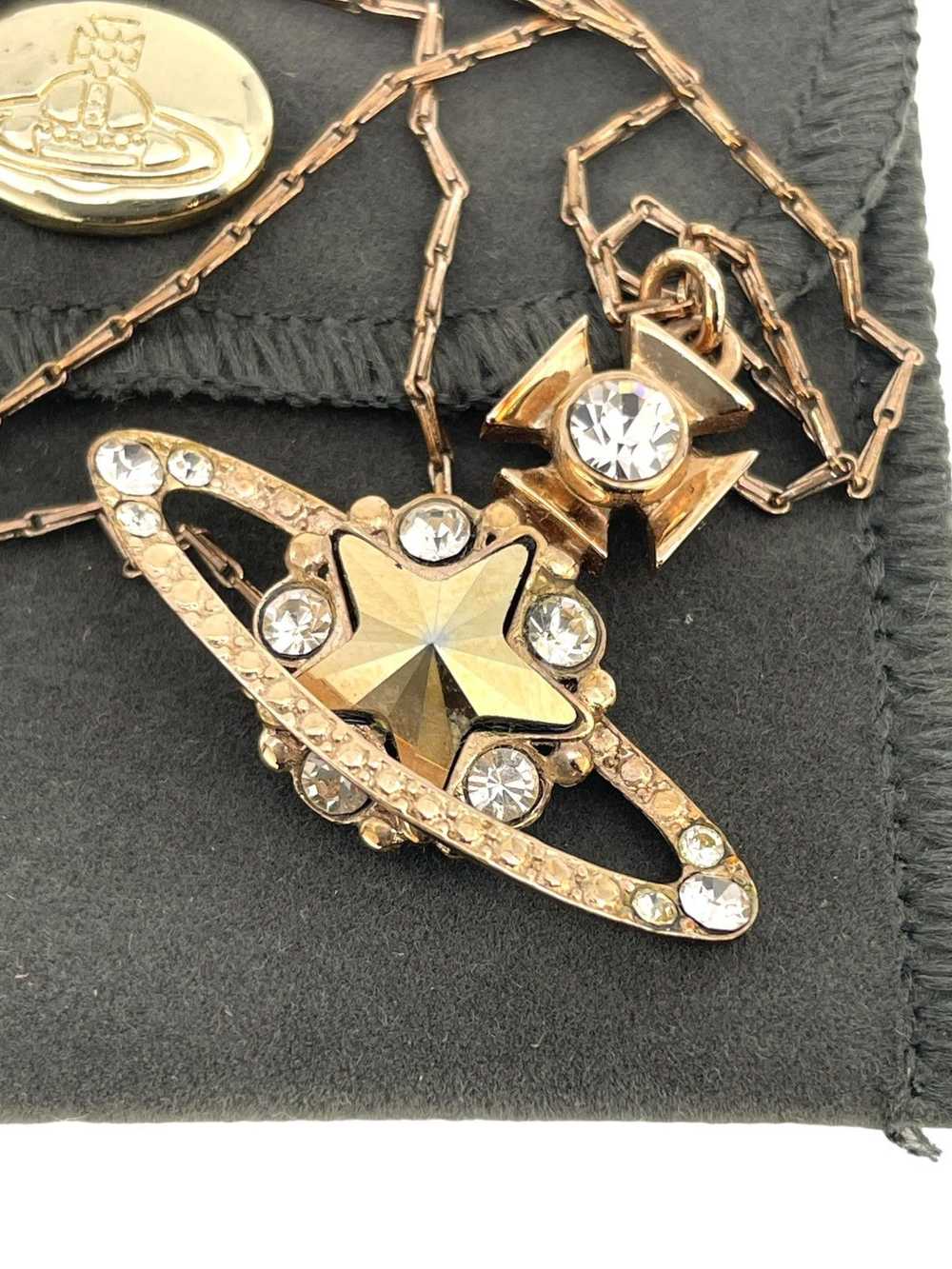 Vivienne Westwood Crystal Star Orb Necklace - image 11