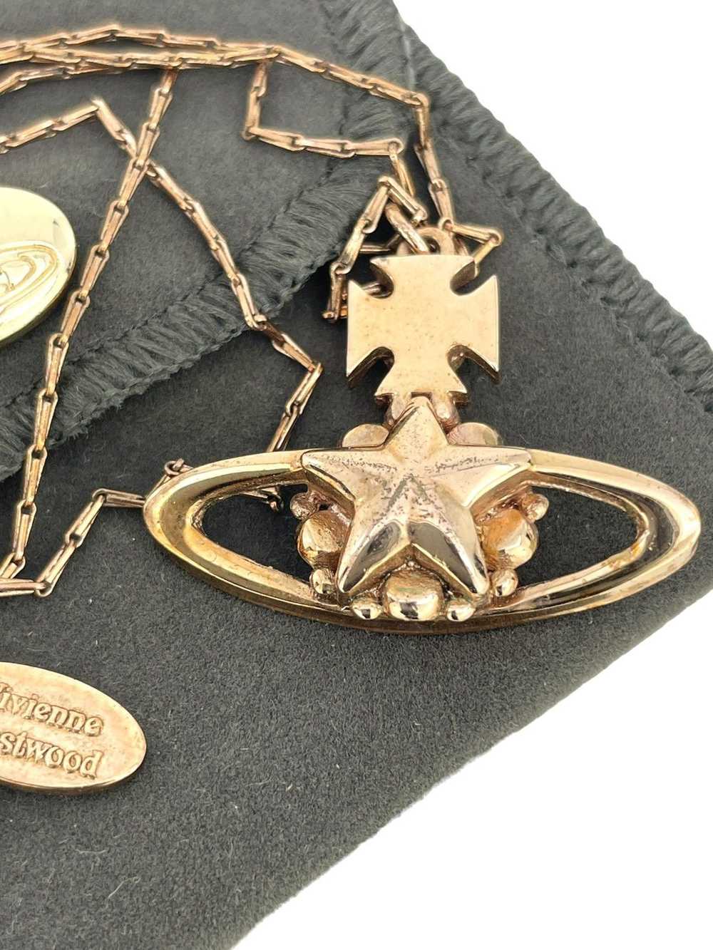 Vivienne Westwood Crystal Star Orb Necklace - image 12