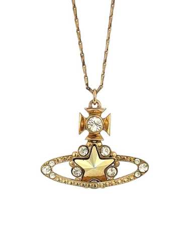 Vivienne Westwood Crystal Star Orb Necklace - image 1