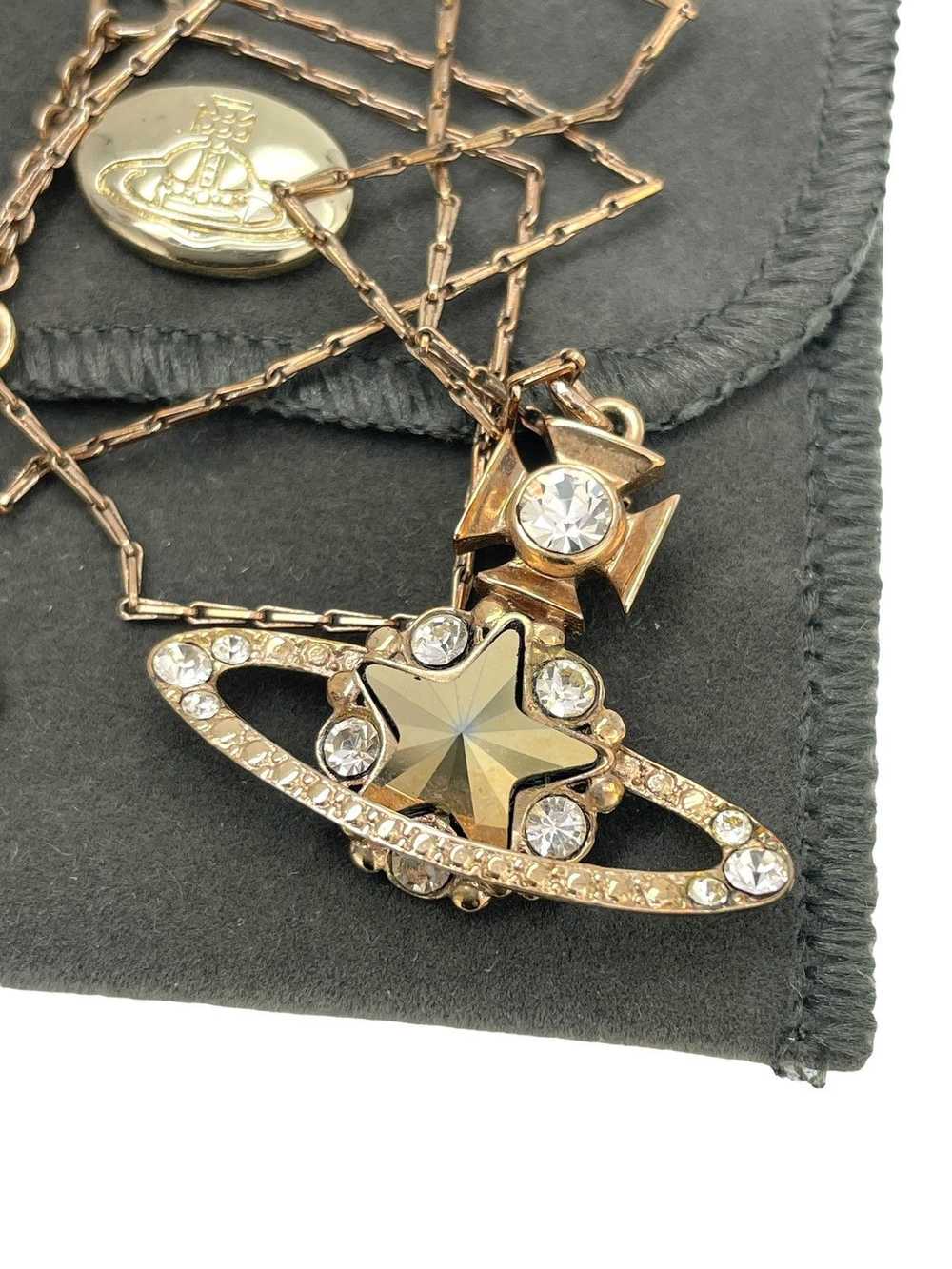 Vivienne Westwood Crystal Star Orb Necklace - image 9