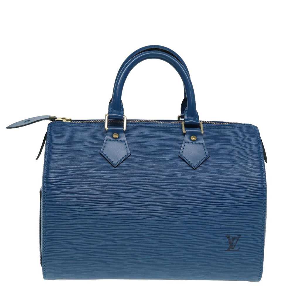 Louis Vuitton Speedy 25 Blue Leather Handbag (Pre… - image 2