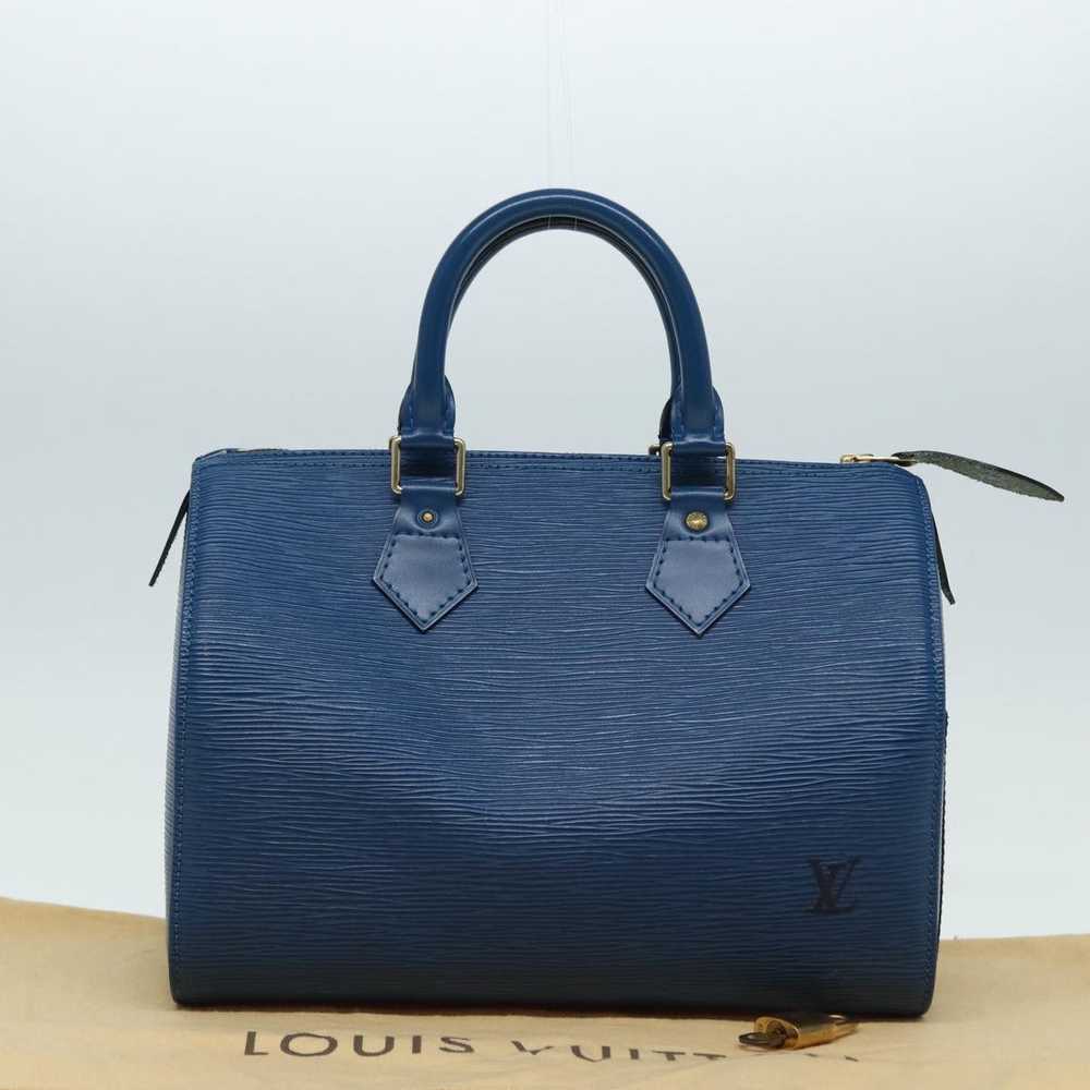 Louis Vuitton Speedy 25 Blue Leather Handbag (Pre… - image 8