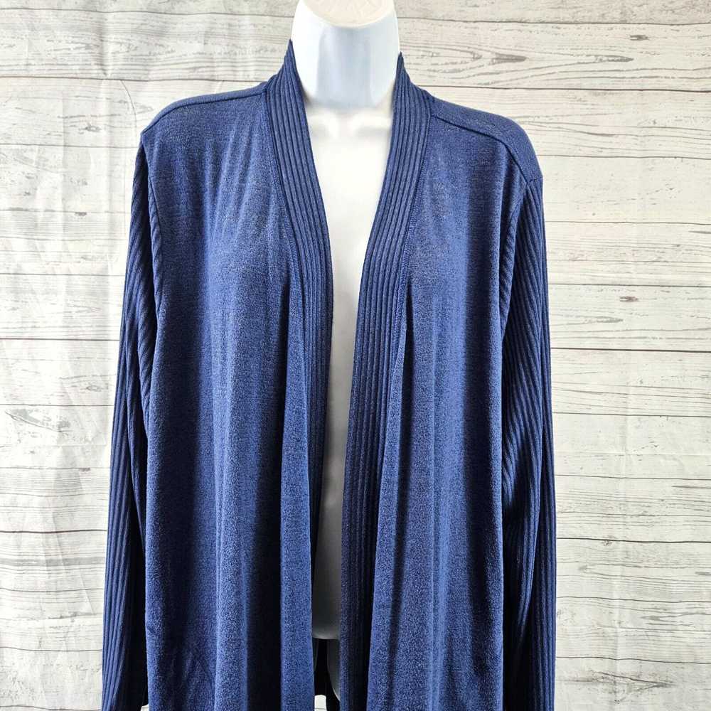 Vintage Chicos Zenergy Womens Cardigan Sz XL Blue… - image 2