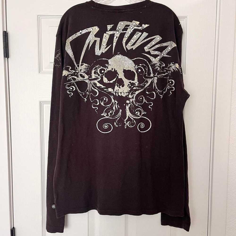 Buffalo David Bitton Item y2k skull long sleeve t… - image 2