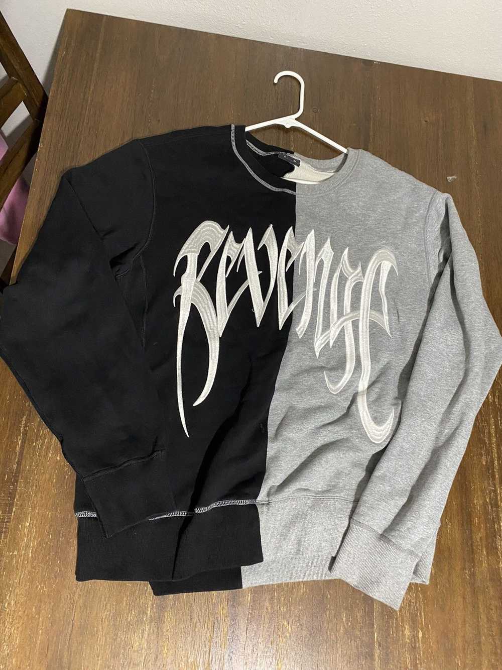 Revenge Revenge gray/black split crew neck - image 2