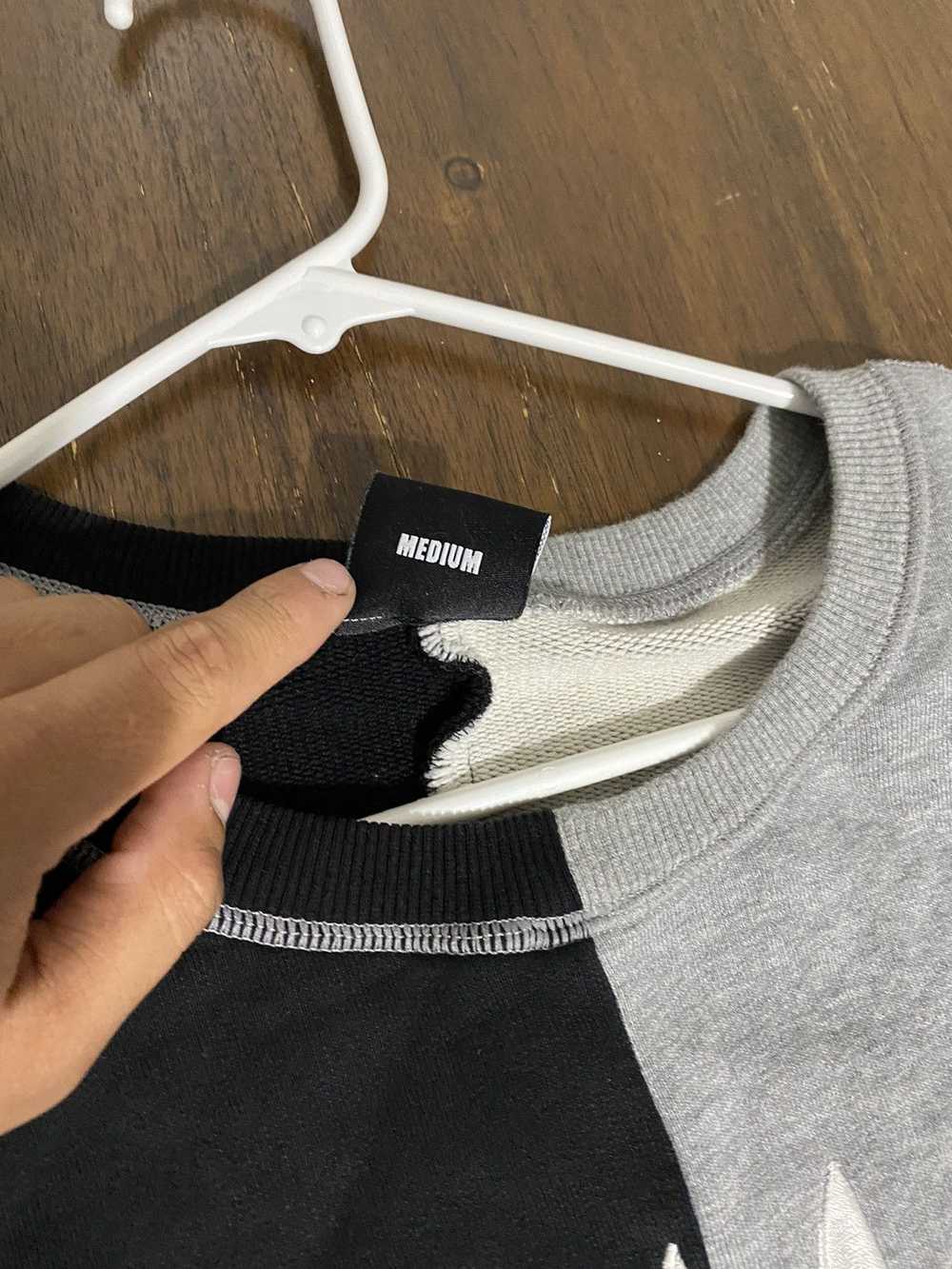 Revenge Revenge gray/black split crew neck - image 4