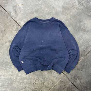 Vintage Vintage Thrashed Crewneck Sweatshirt Blan… - image 1