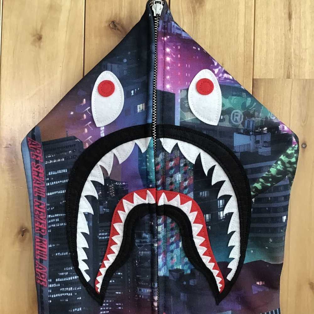 Bape BAPE NEON TOKYO shark full zip hoodie a bath… - image 3