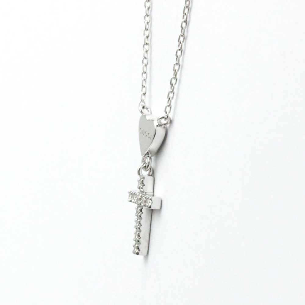 Gucci Gucci Heart Cross Diamond Necklace White Go… - image 2