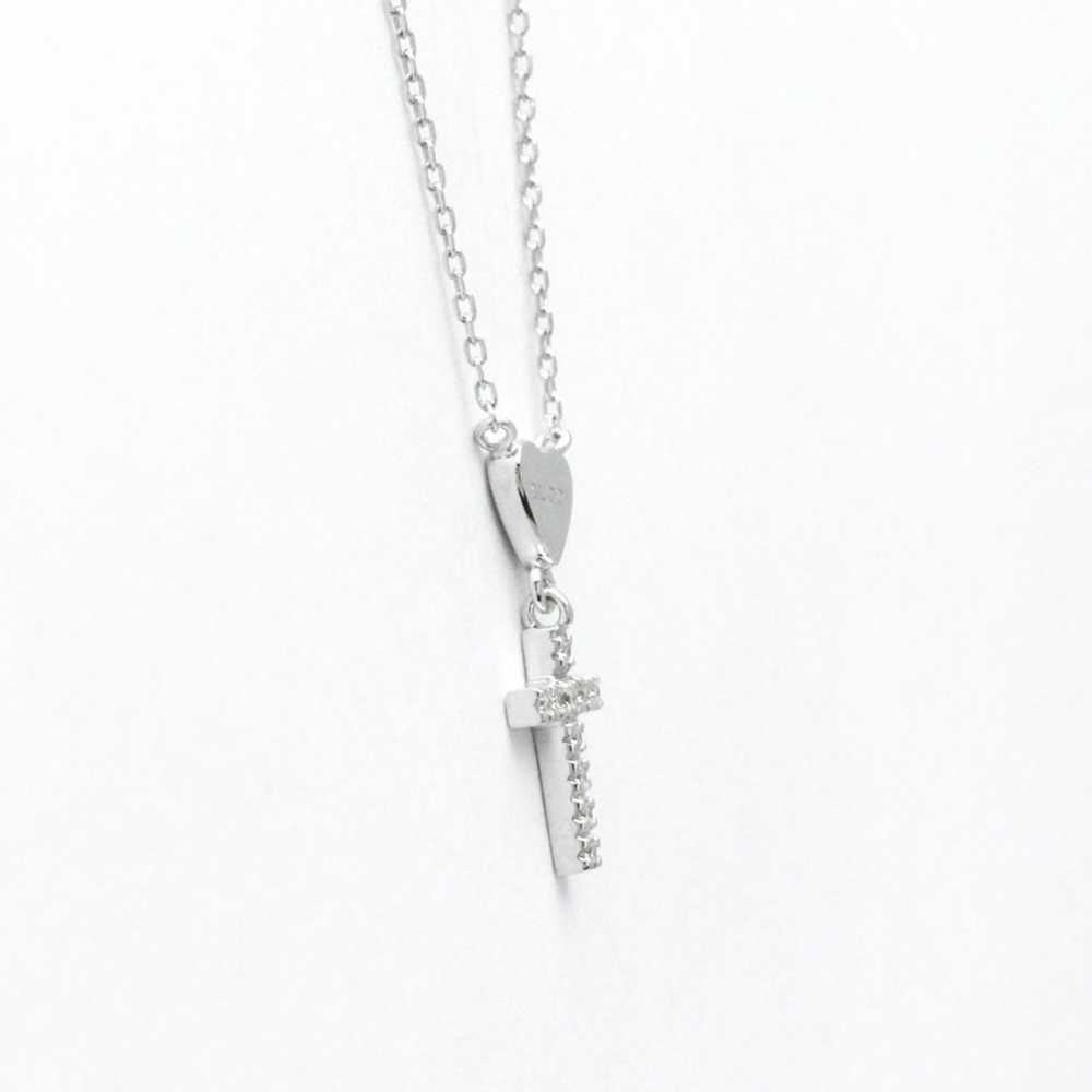 Gucci Gucci Heart Cross Diamond Necklace White Go… - image 3