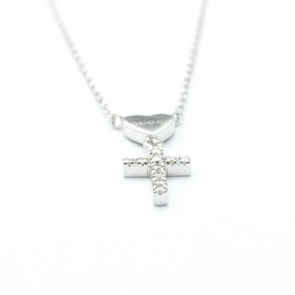 Gucci Gucci Heart Cross Diamond Necklace White Go… - image 4