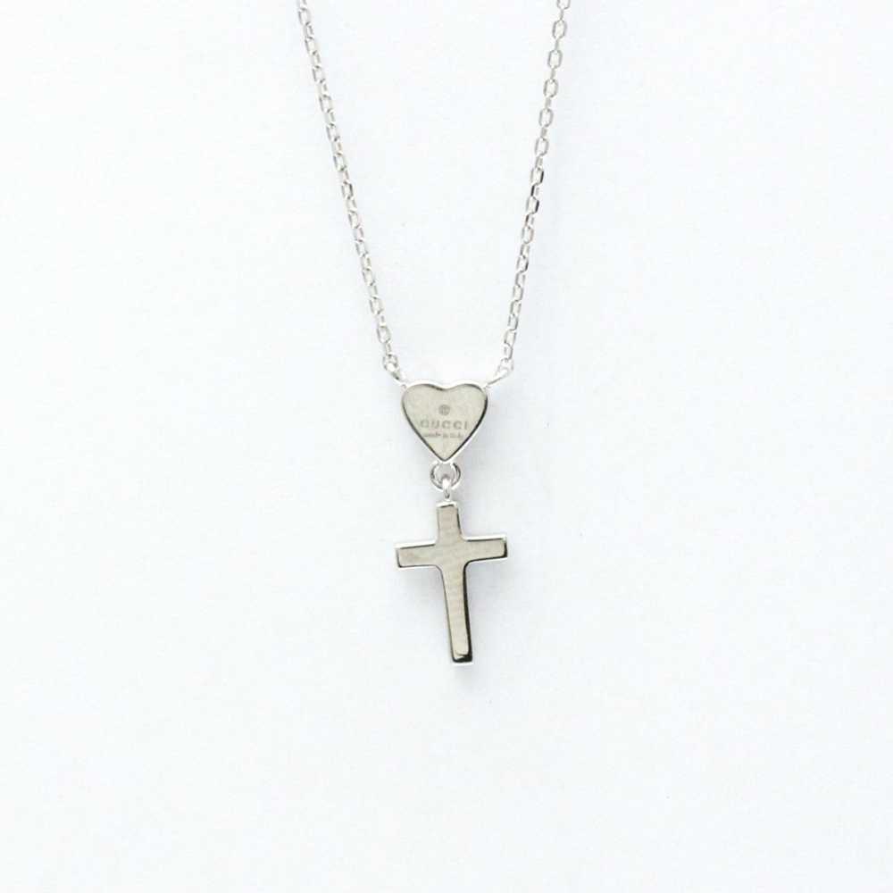 Gucci Gucci Heart Cross Diamond Necklace White Go… - image 5