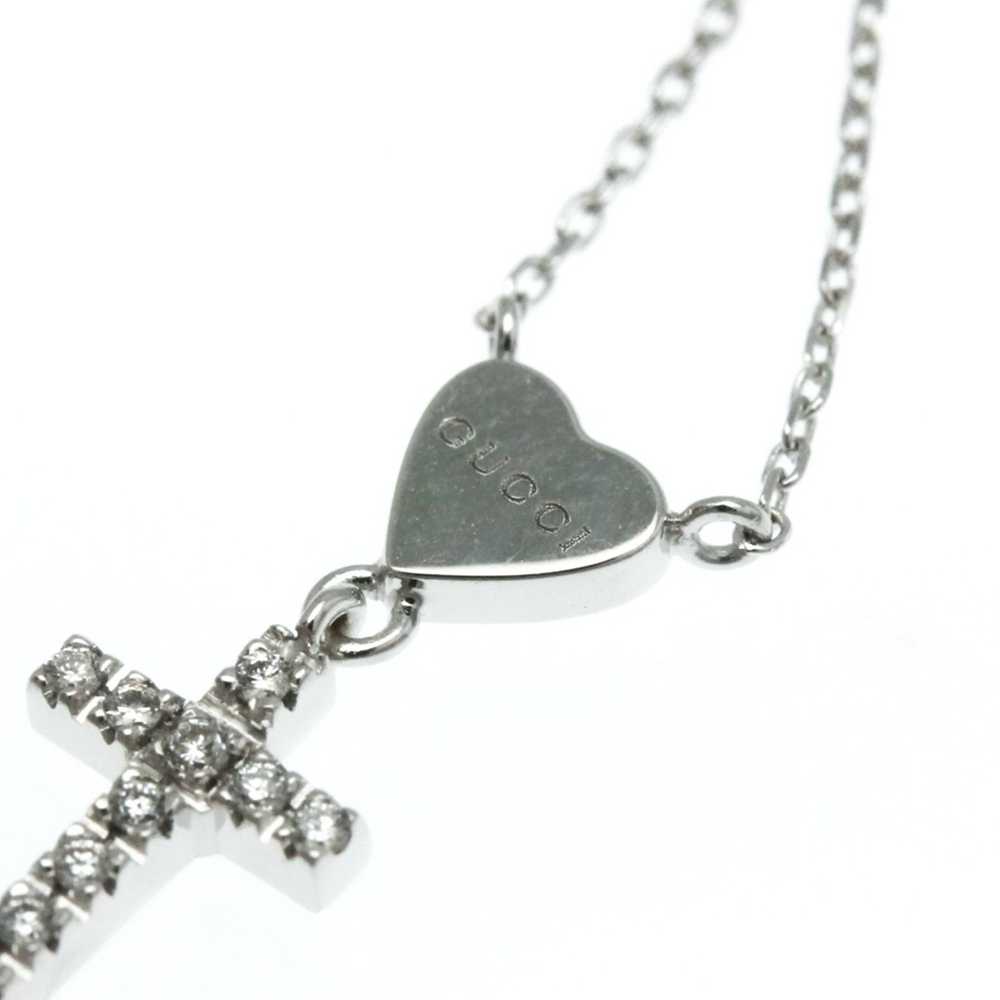 Gucci Gucci Heart Cross Diamond Necklace White Go… - image 7