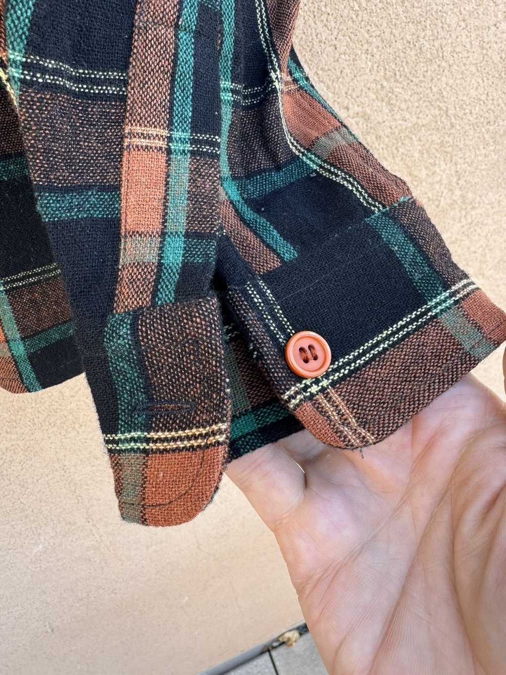 Levi's Vintage Clothing size L black/orange plaid… - image 3