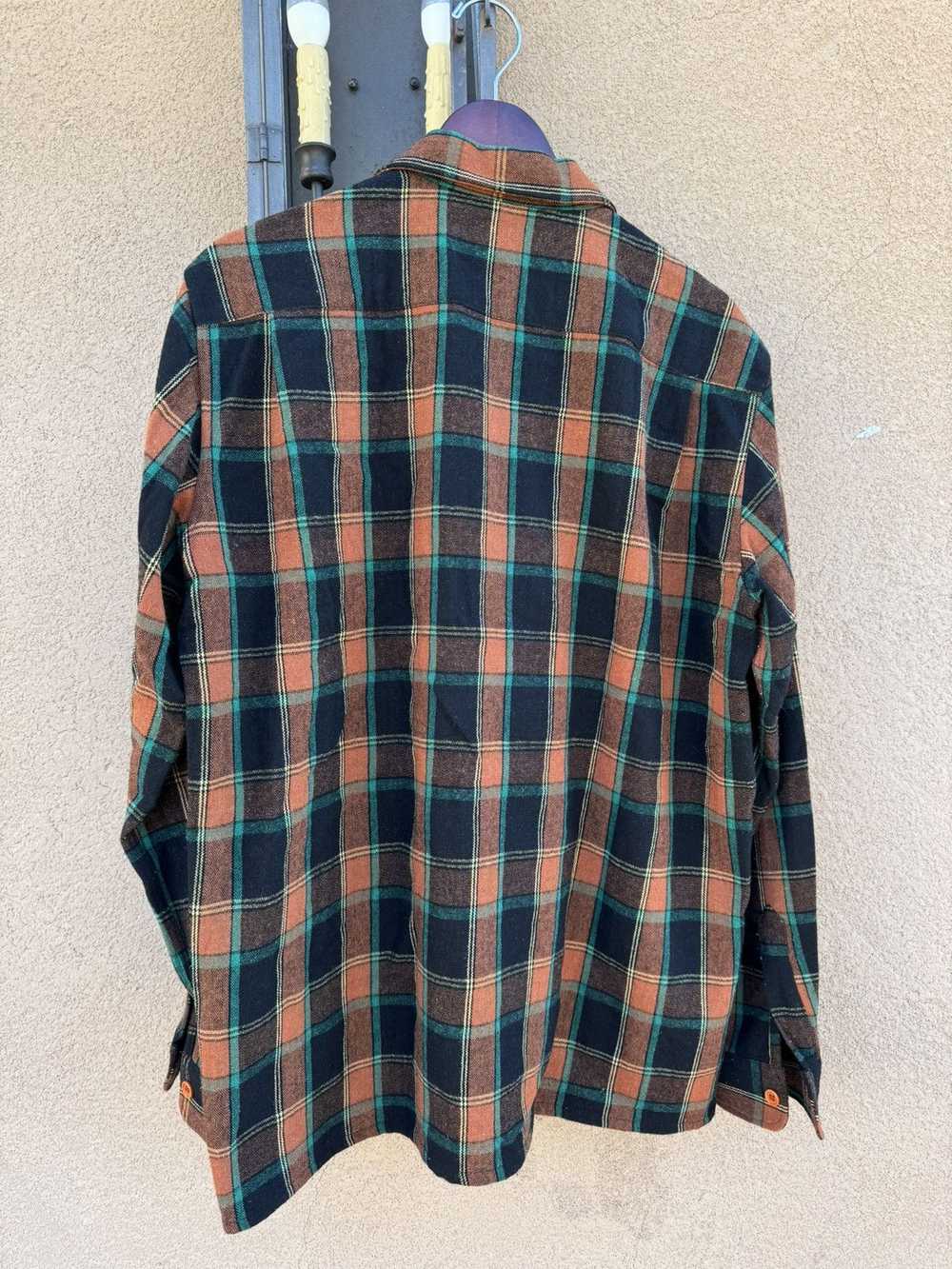 Levi's Vintage Clothing size L black/orange plaid… - image 4