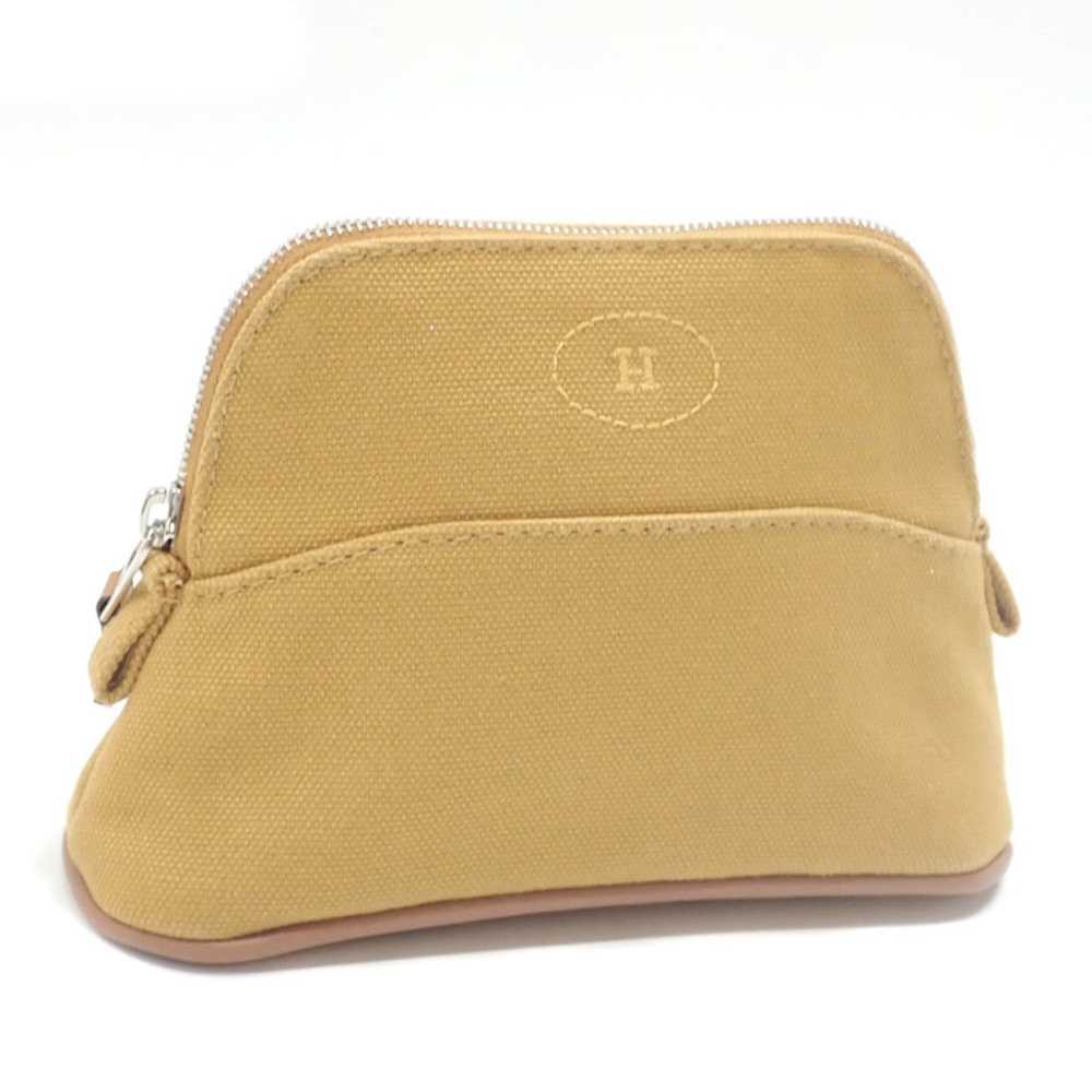 Hermes Hermes Bolide Pouch 15 Women's Yellow Canv… - image 1