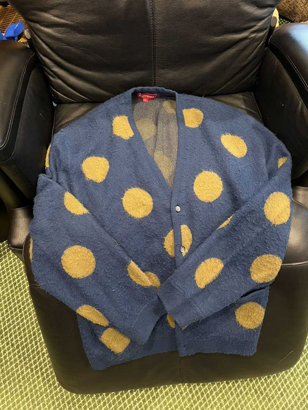 Supreme Brushed Polka Dot Cardigan - image 2