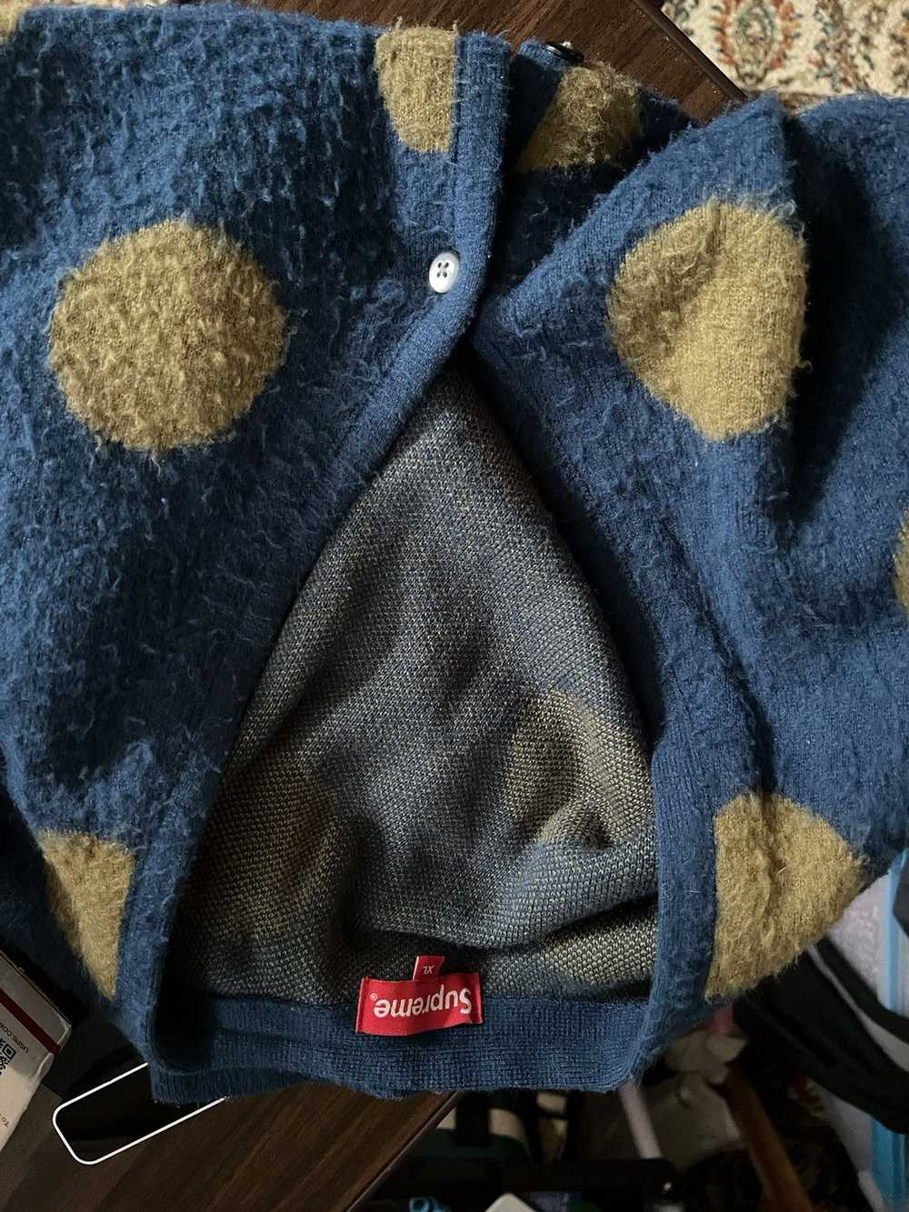 Supreme Brushed Polka Dot Cardigan - image 5