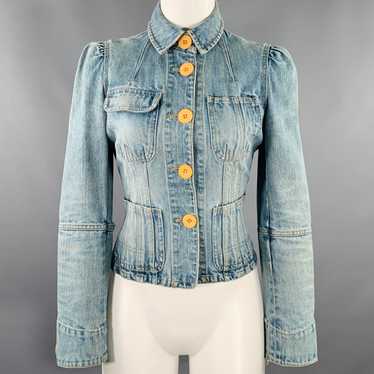 Marc By Marc Jacobs Blue Cotton Distressed Jacket - image 1