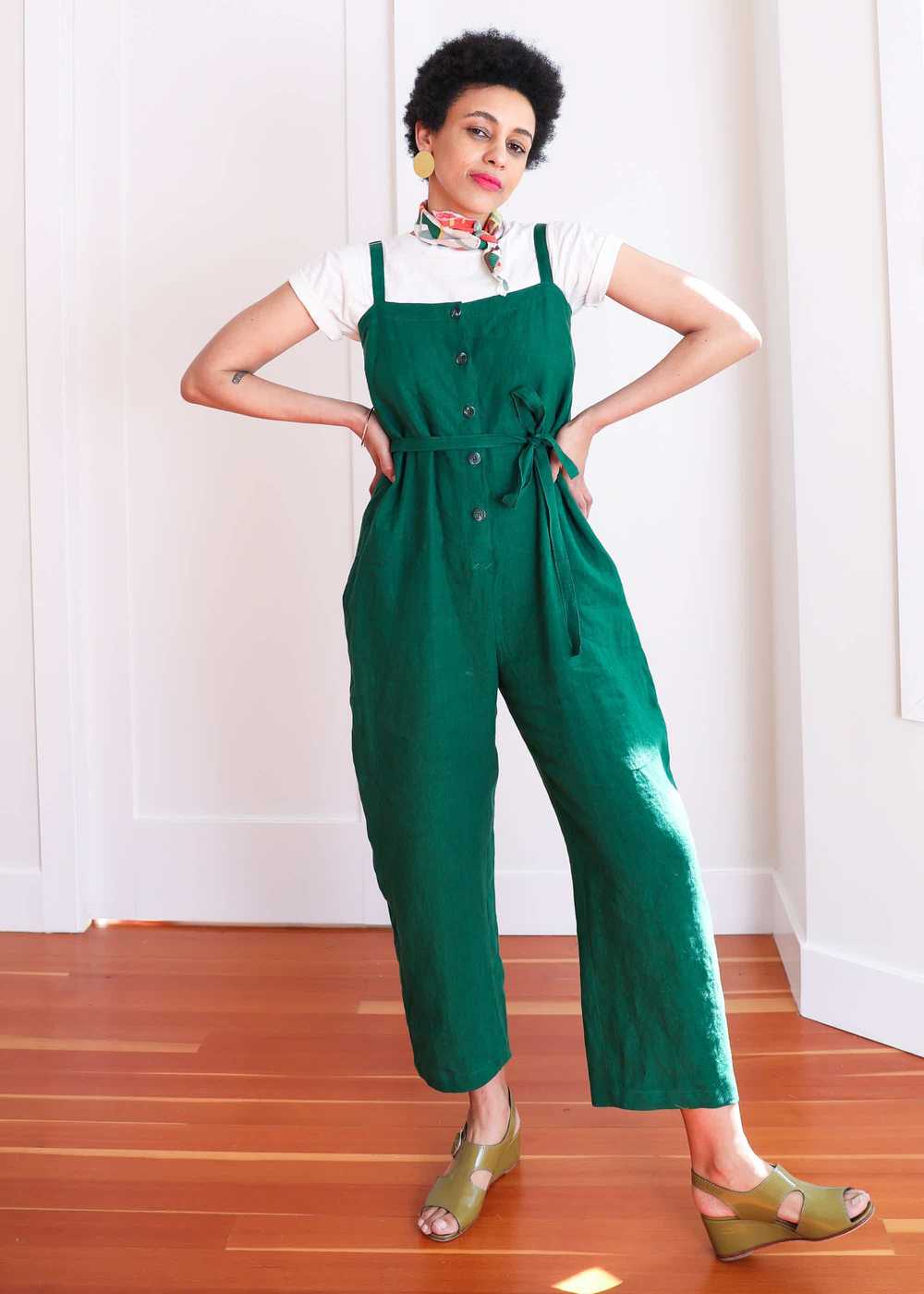 Gravel & Gold Twyla Jumpsuit - Basil - image 1