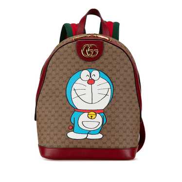 Brown Gucci Micro GG Supreme Doraemon Backpack