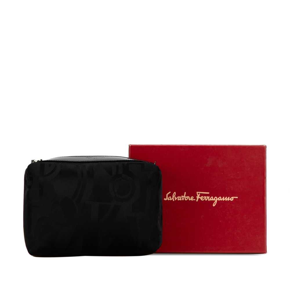 Black Ferragamo Nylon Zip Pouch - image 8