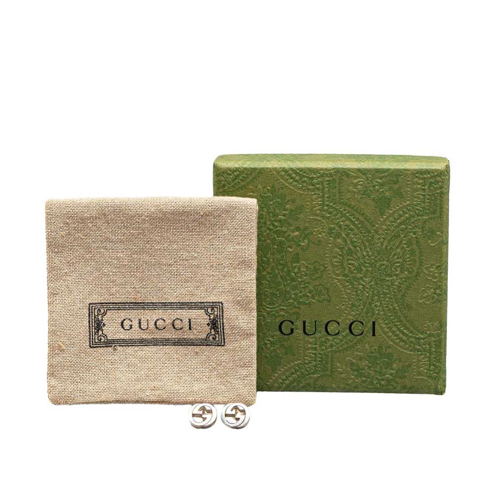 Silver Gucci Sterling Silver Interlocking G Push … - image 7