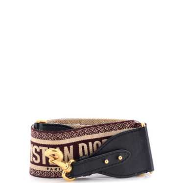 Christian Dior Logo Shoulder Strap Embroidered Can