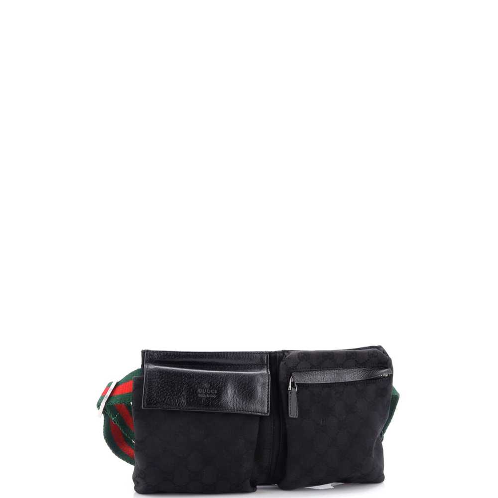 GUCCI Vintage Double Belt Bag GG Canvas - image 2