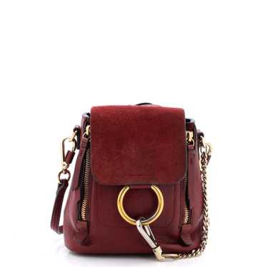 CHLOE Faye Backpack Leather and Suede Mini