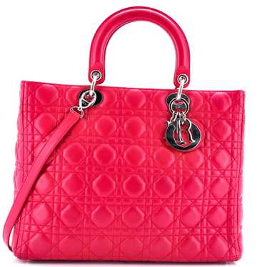 Christian Dior Lady Dior Bag Cannage Quilt Lambsk… - image 1