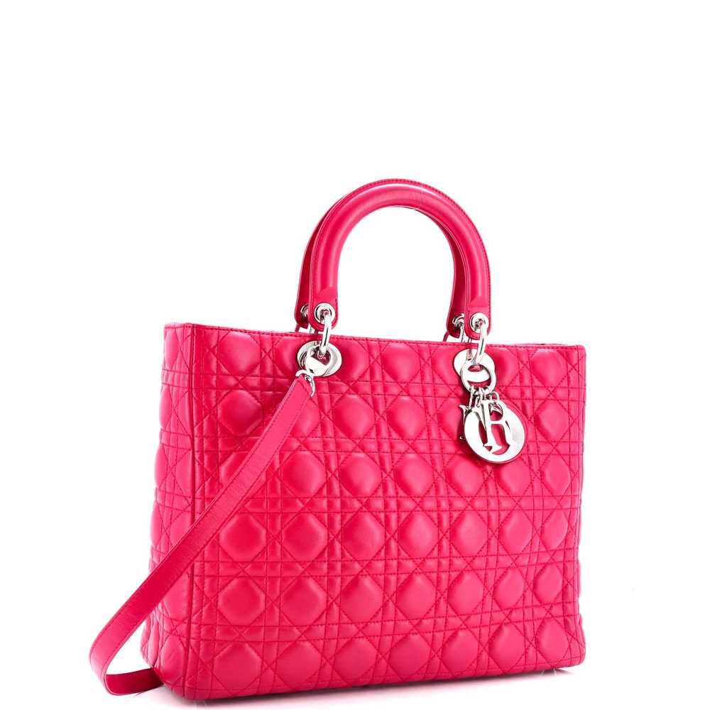 Christian Dior Lady Dior Bag Cannage Quilt Lambsk… - image 2