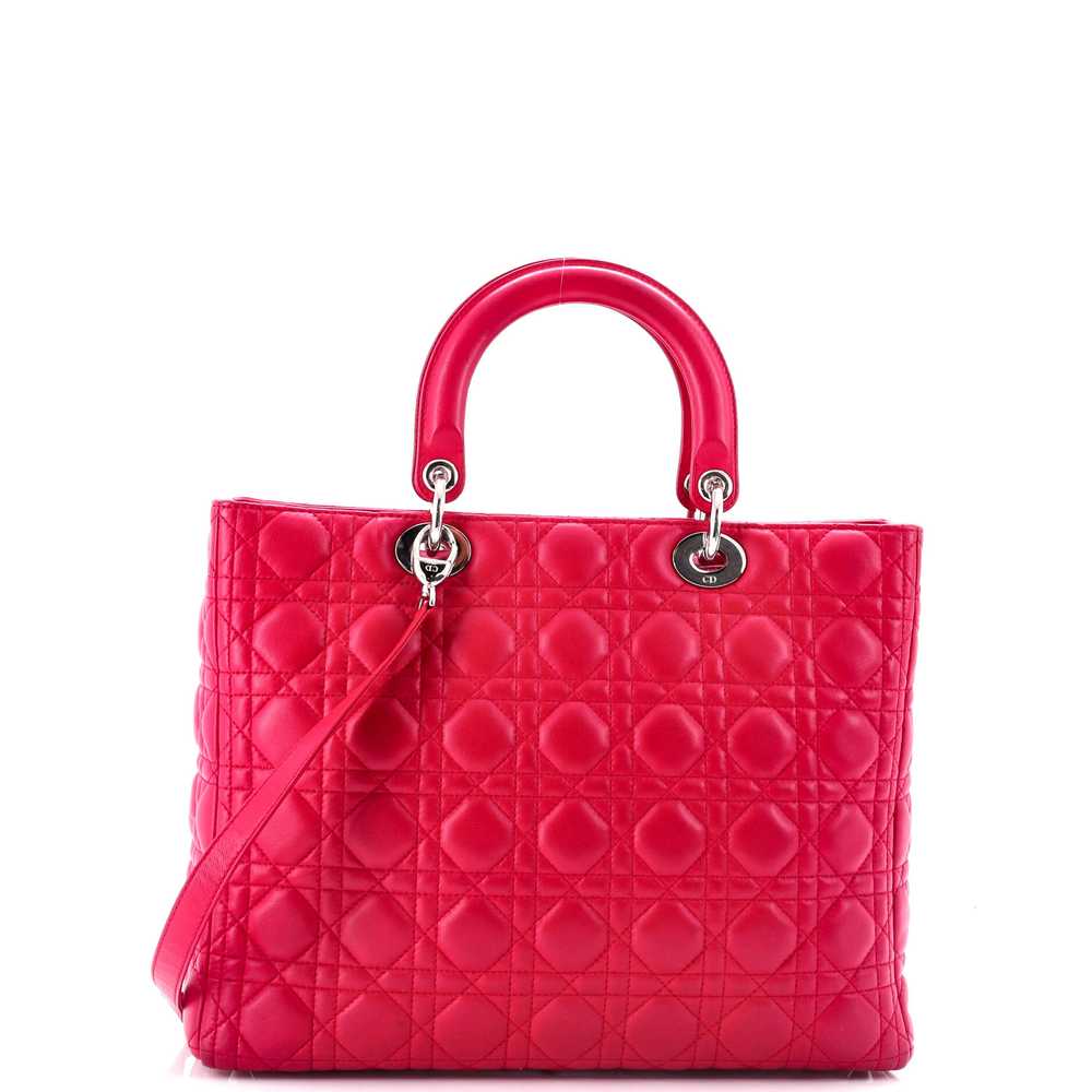 Christian Dior Lady Dior Bag Cannage Quilt Lambsk… - image 3