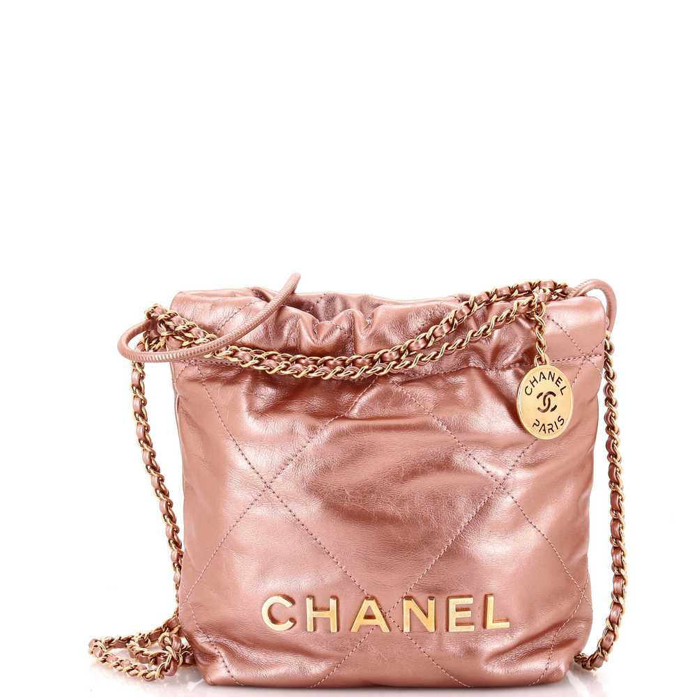 CHANEL 22 Chain Hobo Quilted Calfskin Mini - image 1