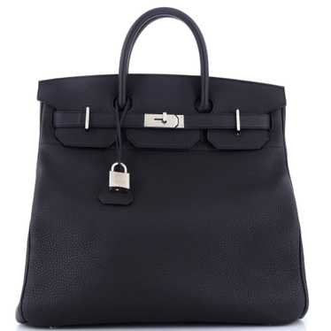 Hermes HAC Birkin Bag Noir Togo with Palladium Har