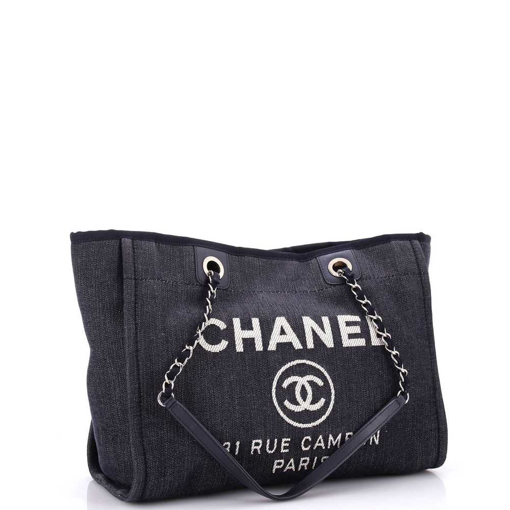 CHANEL Deauville Tote Denim Small - image 3