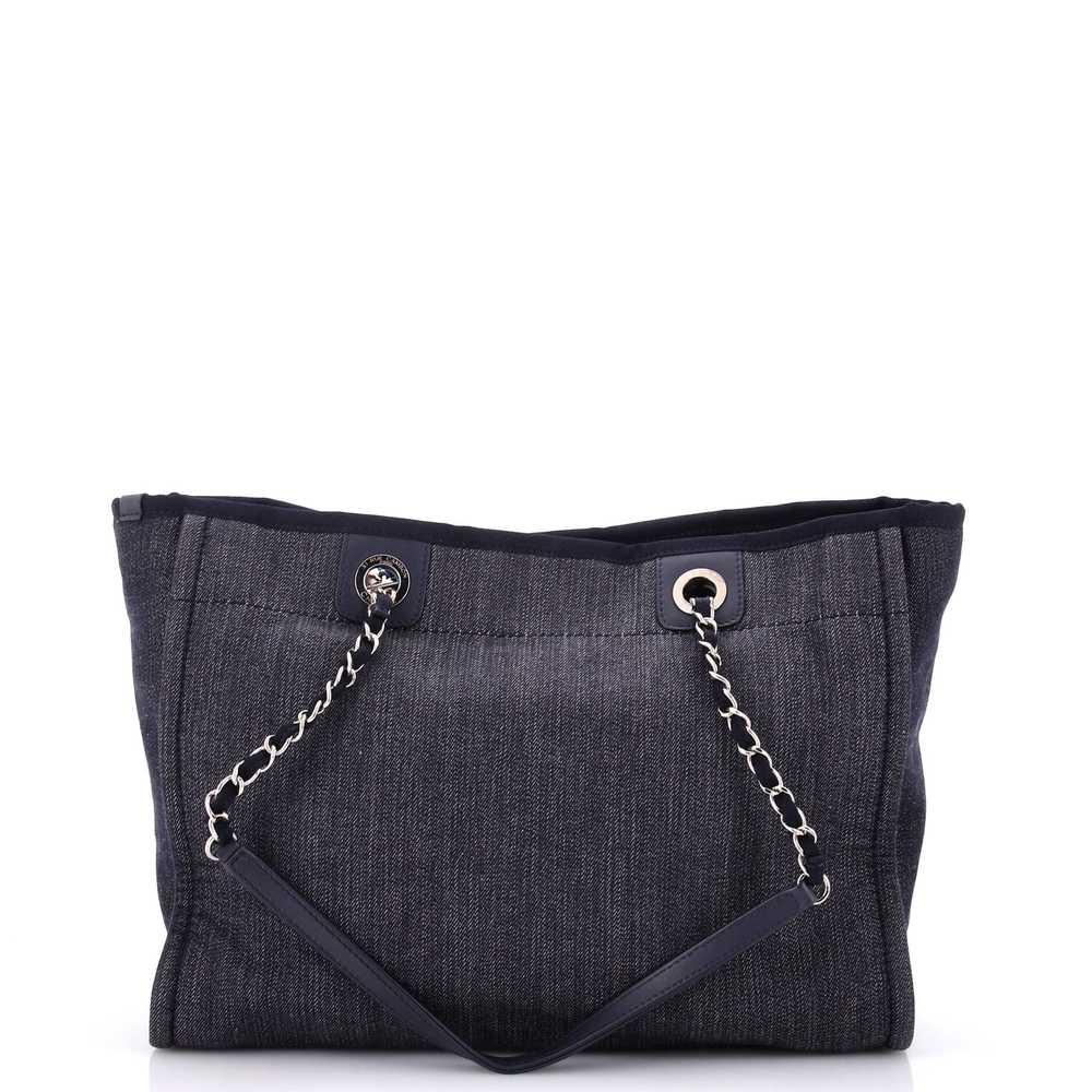 CHANEL Deauville Tote Denim Small - image 4