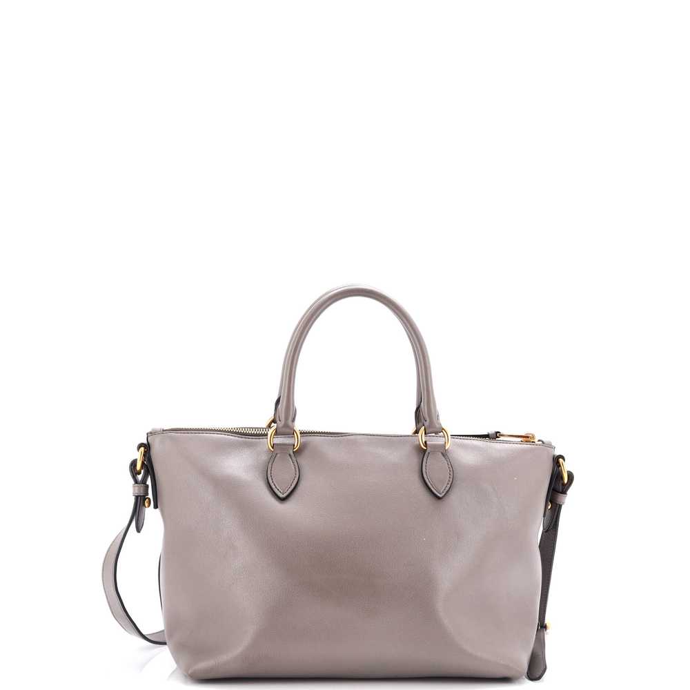 PRADA Embossed Logo Convertible Tote Glace Calf S… - image 3